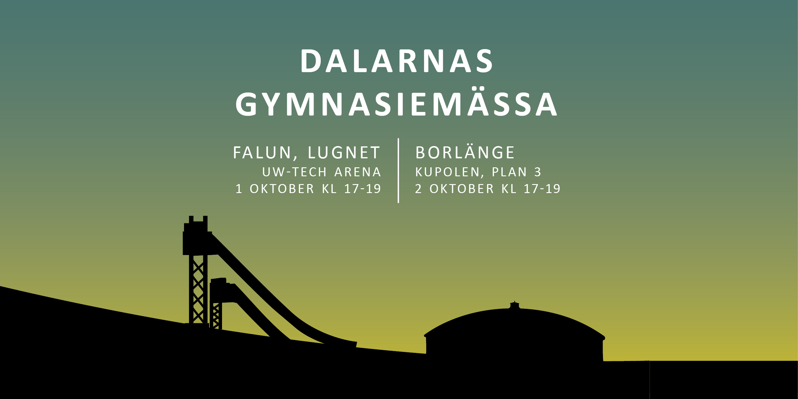 En skyline över kända saker i dalarna och information om mässan